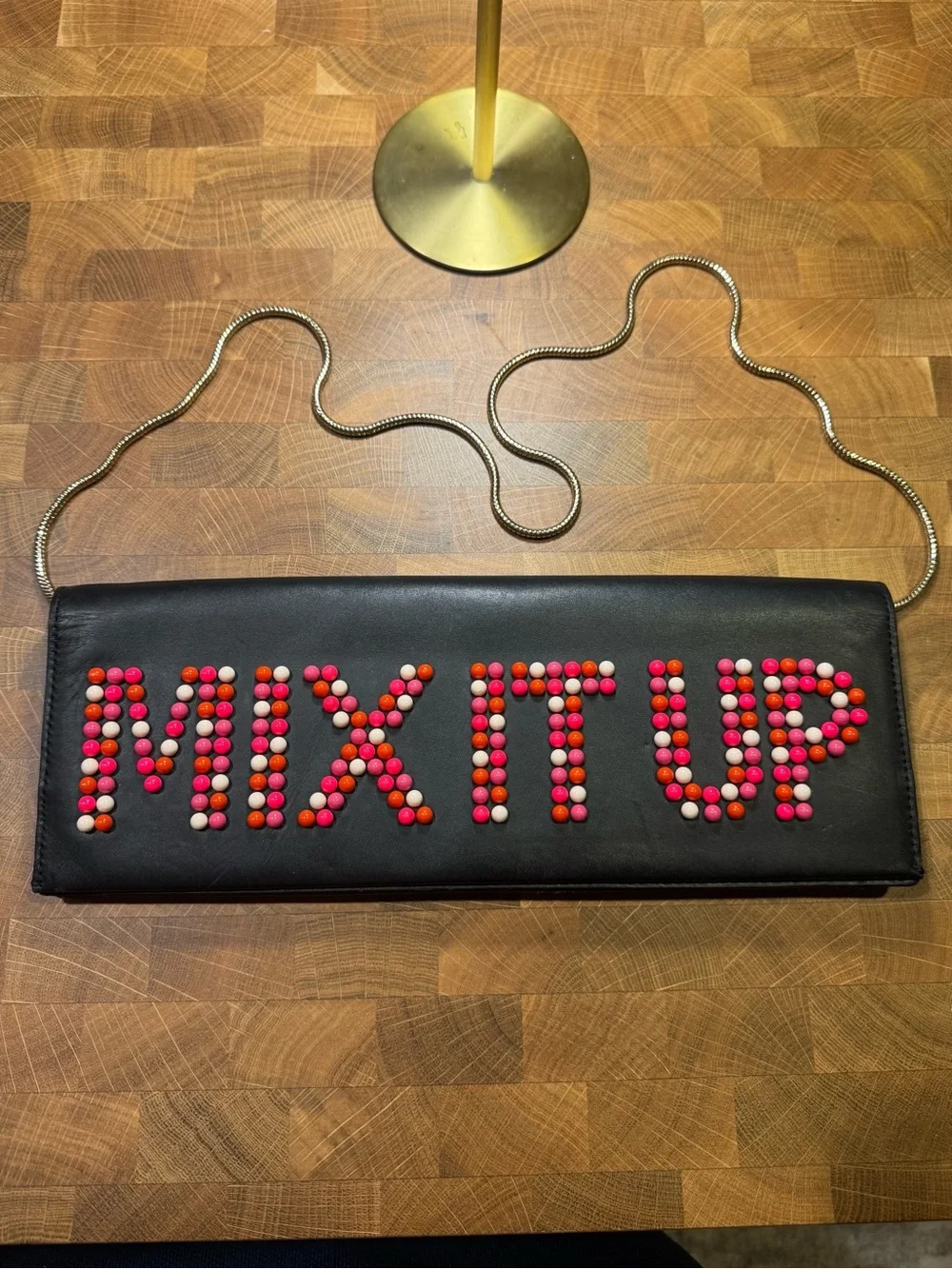 Kate Spade New York “Mix It Up” Black Leather Clutch Wallet Crossbody Bag
